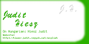 judit hiesz business card